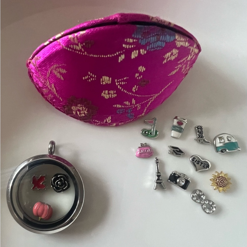 Origami Owl Locket with Charms